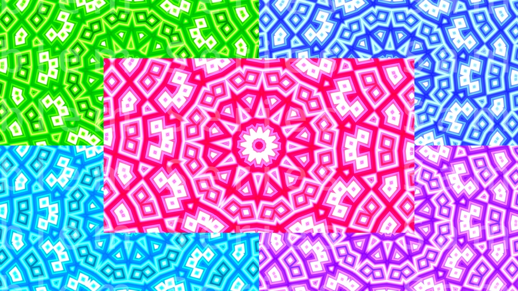 【紋章シリーズ5色セット】神秘的シンメトリー背景素材|4K+FHD同梱|商用可