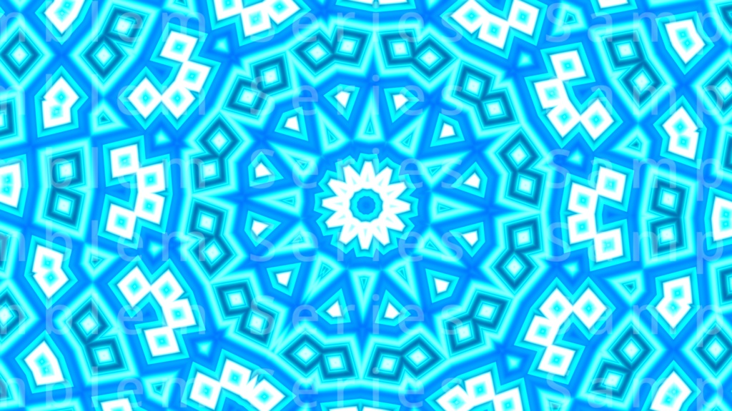 【紋章シリーズ】涙の紋章(シアン)|神秘的シンメトリー背景素材|4K+FHD同梱|商用可