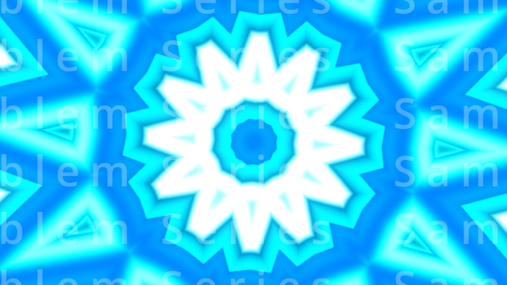 【紋章シリーズ】涙の紋章(シアン)|神秘的シンメトリー背景素材|4K+FHD同梱|商用可