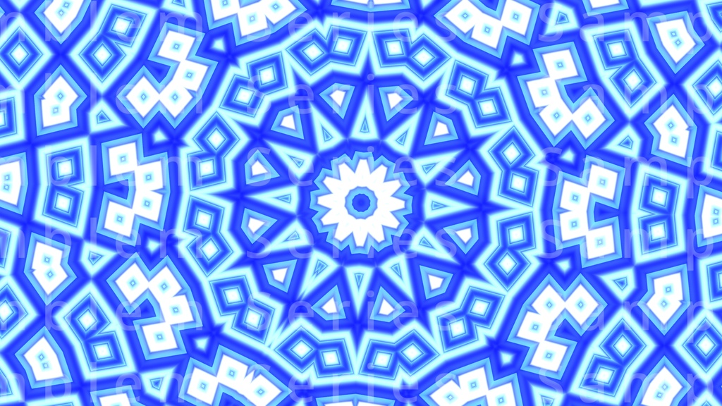 【紋章シリーズ】知識の紋章(ブルー)|知的シンメトリー背景素材|4K+FHD同梱|商用可