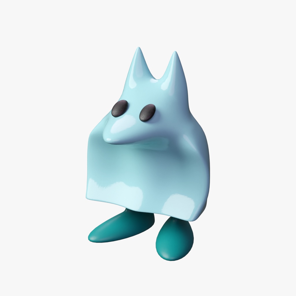 【Blender】カゲキツネくん (3Dモデル素材)