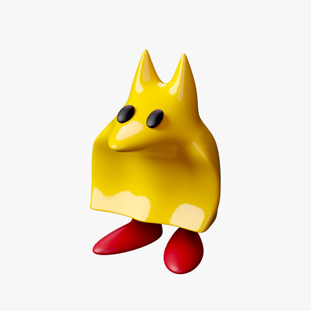 【Blender】カゲキツネくん (3Dモデル素材)