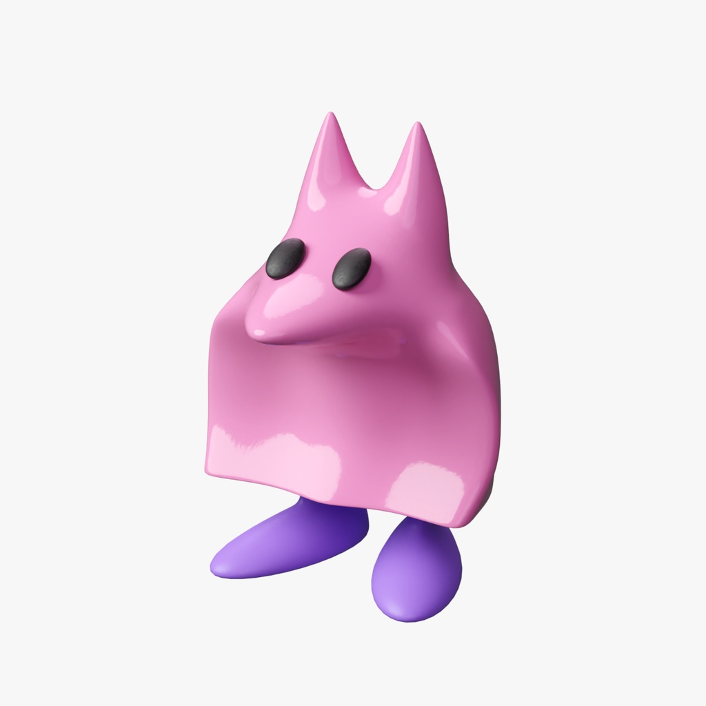 【Blender】カゲキツネくん (3Dモデル素材)