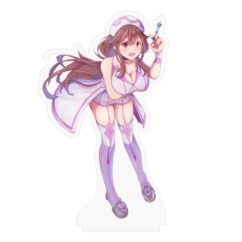 ナースベルベッドアクリルフィギュア100x100mm