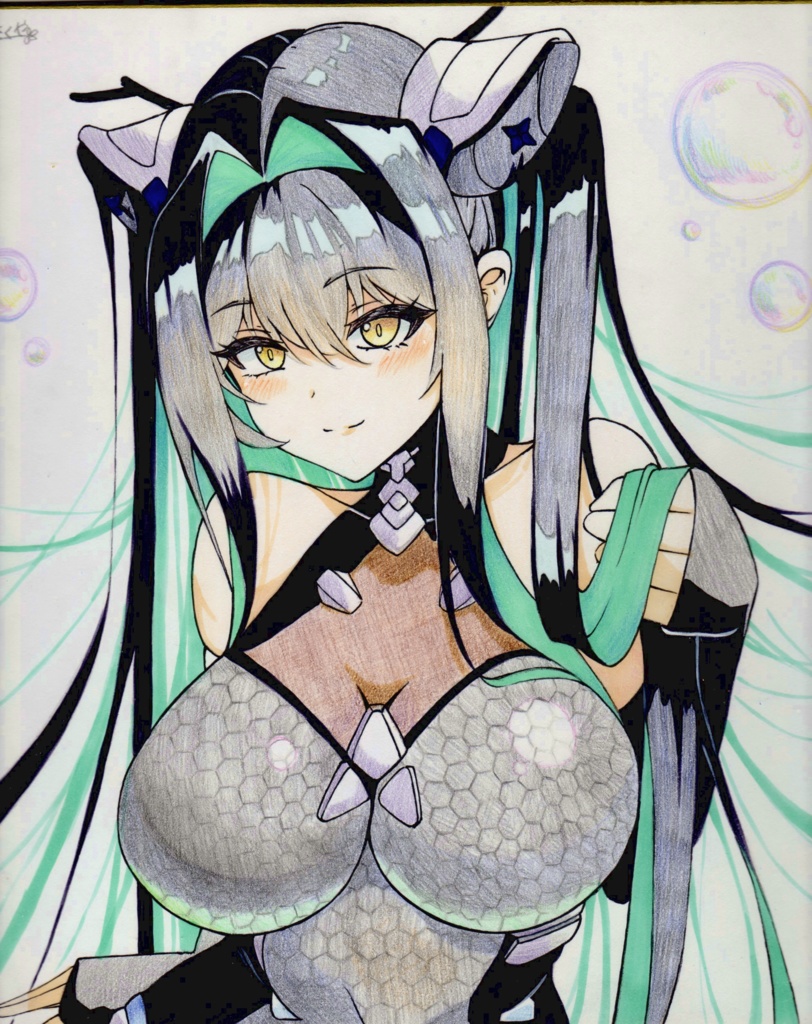 NIKKE リトルマーメイド手描き色紙