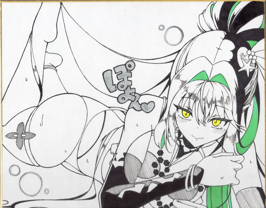 NIKKE水着リトルマーメイド　アナログ色紙