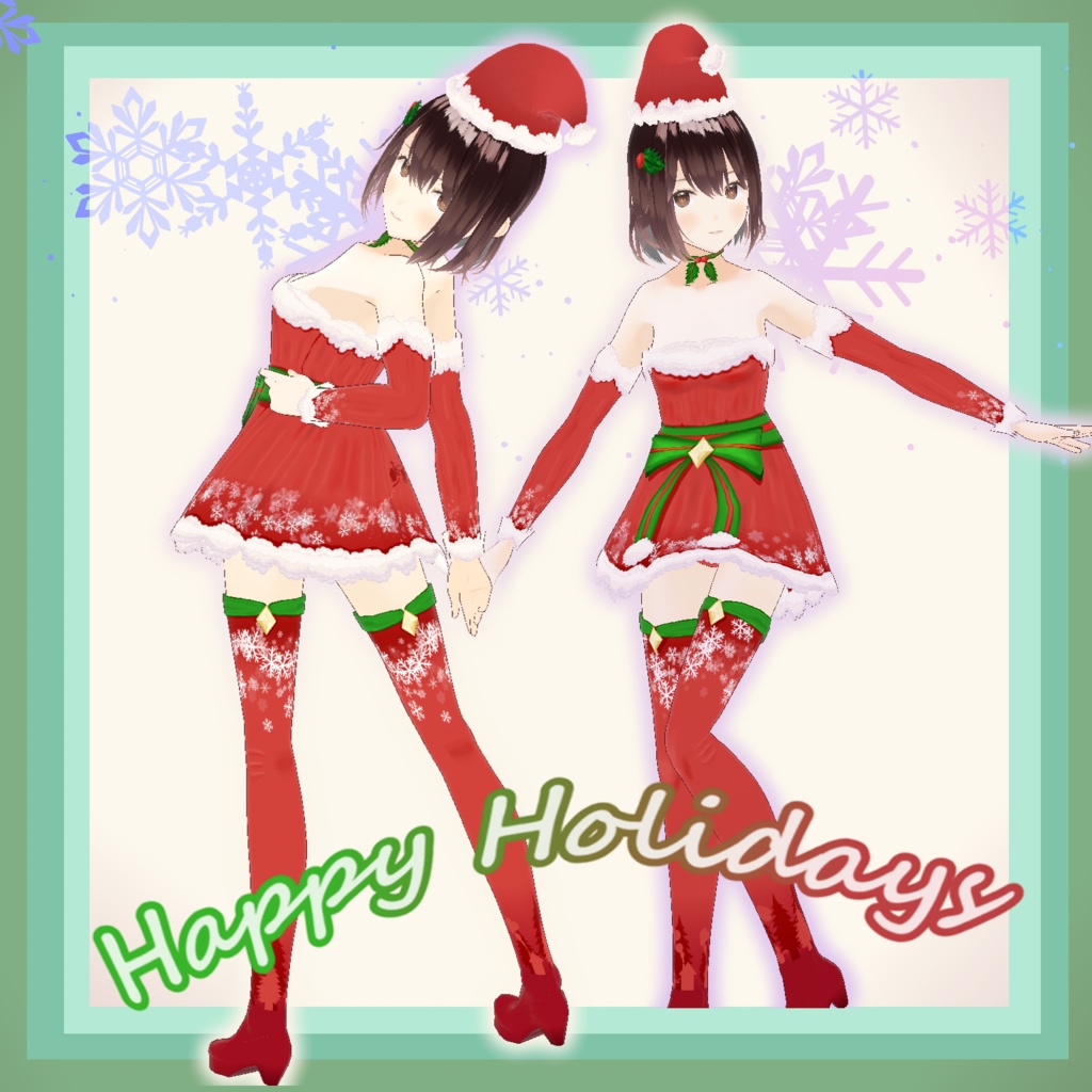 【VroidStudio製】オリジナル衣装 クリスマスコスプレ