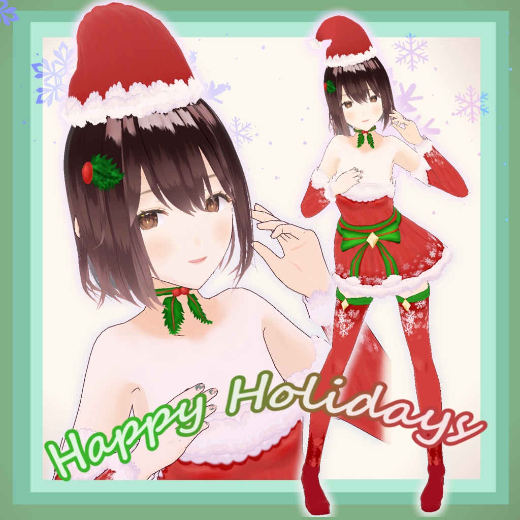 【VroidStudio製】オリジナル衣装 クリスマスコスプレ