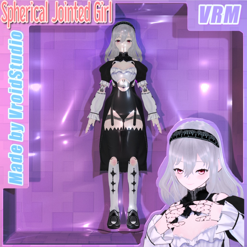 【VroidStudio】original avatar Spherically Articulated Girl【VRM】