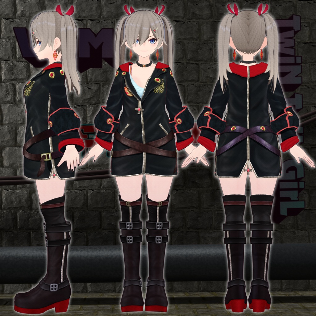 【VroidStudio】ツインテール娘(仮称)【VRM】