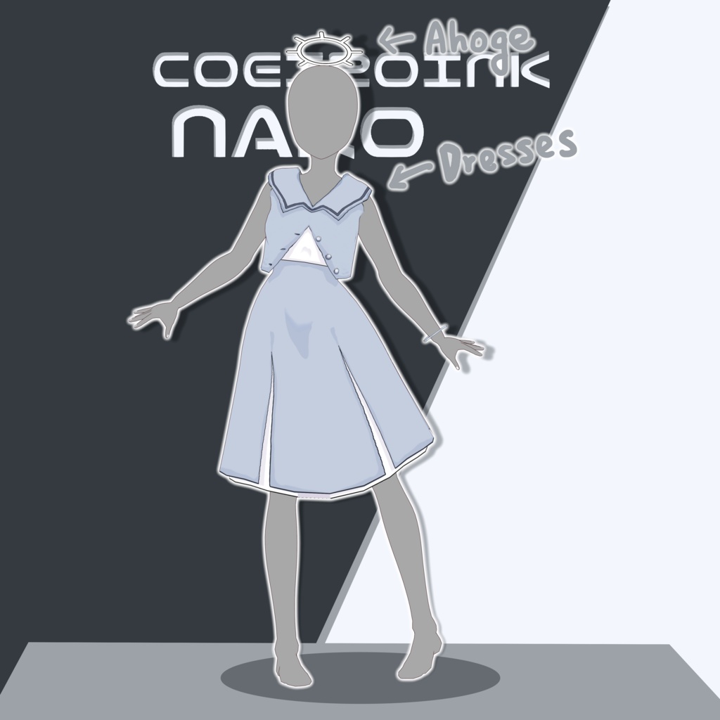 【衣装無料配布】COEIROINK　NAKOちゃん衣装【VroidStudio】