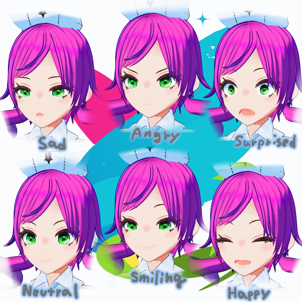 【VroidStudio】ナース三姉妹 次女+三女