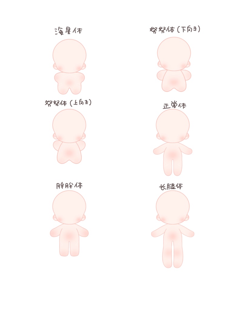 棉花娃娃デザインテンプレート