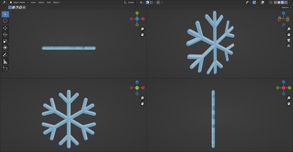 ❄️/雪の結晶/snowflake/U+2744