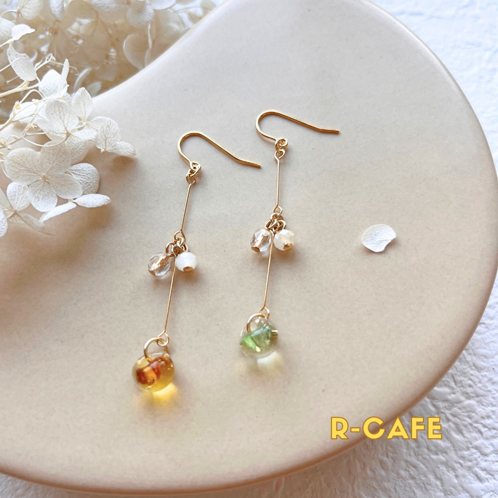 推しのしずく ティアドロップビーズピアス