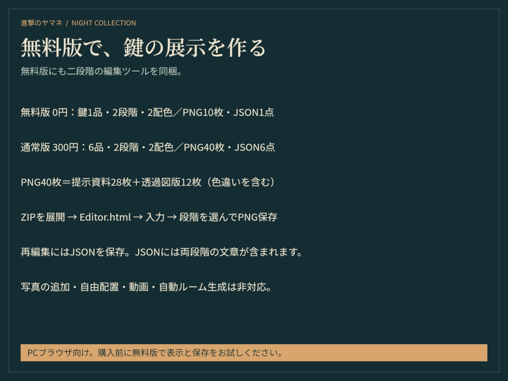 【TRPG資料】展示札と調査記録を作る|夜間収蔵庫