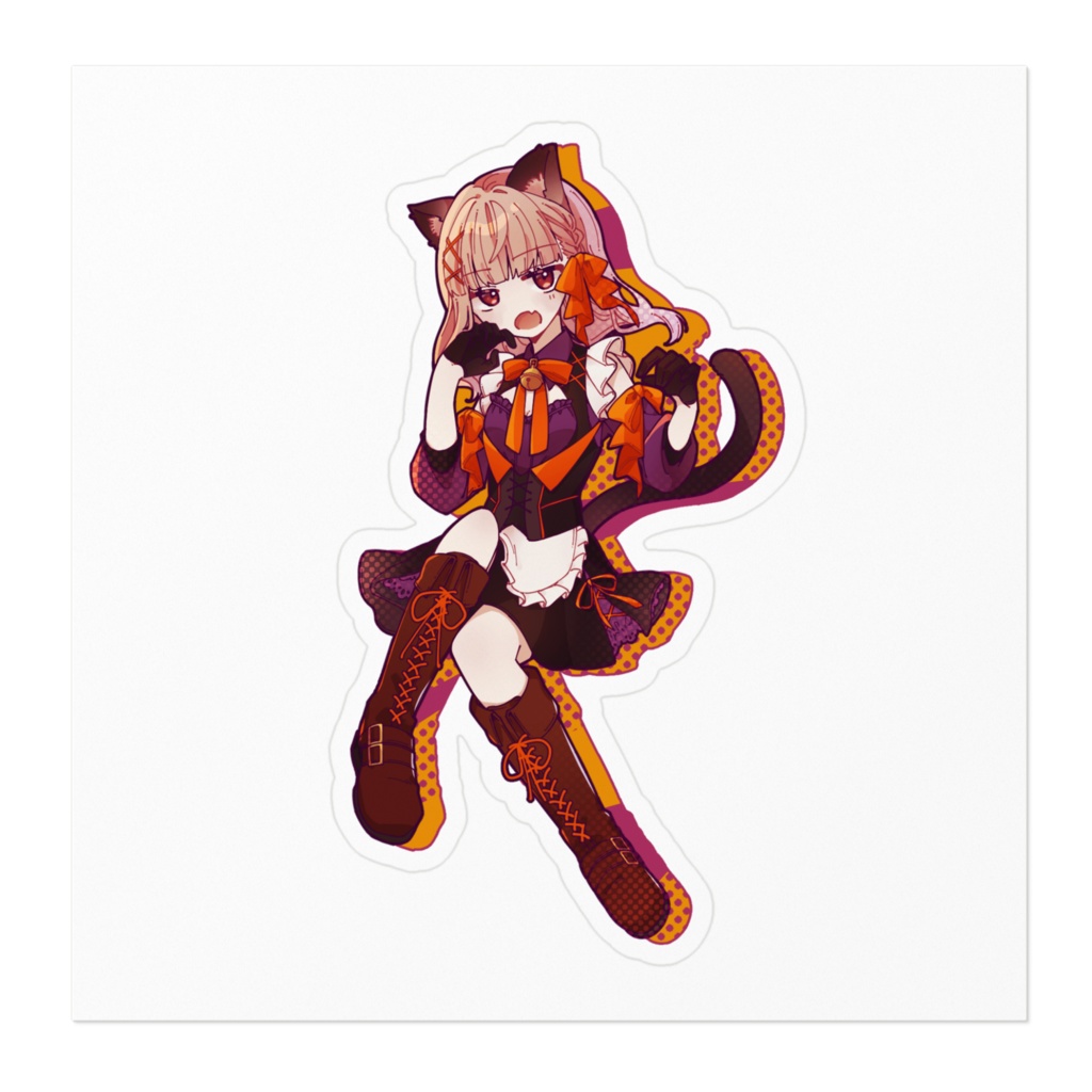 ステッカー*猫メイド【HAPPY HALLOWEEN 2024】