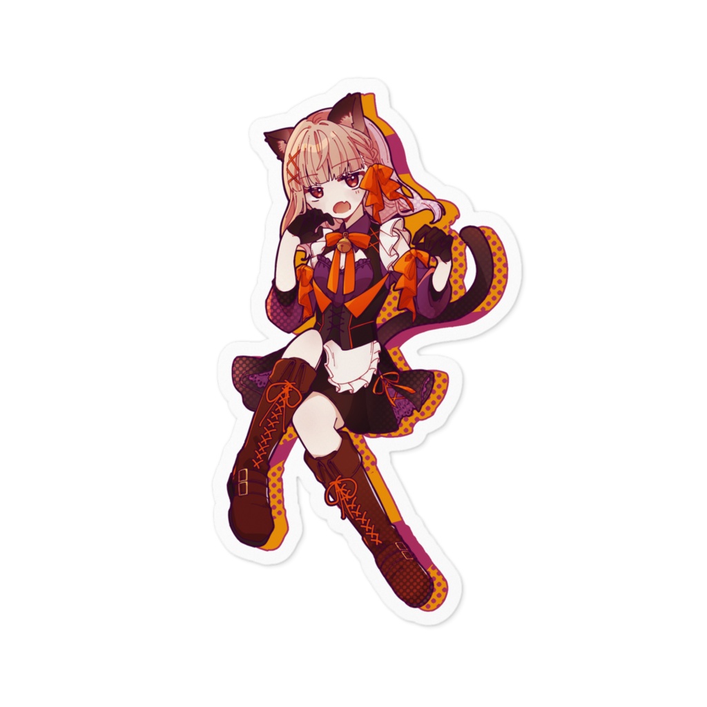 ステッカー*猫メイド【HAPPY HALLOWEEN 2024】