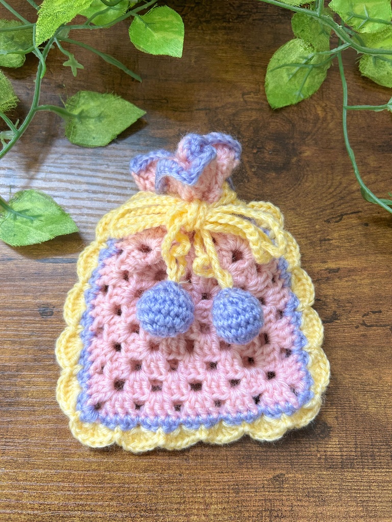 パステルフリル巾着PK