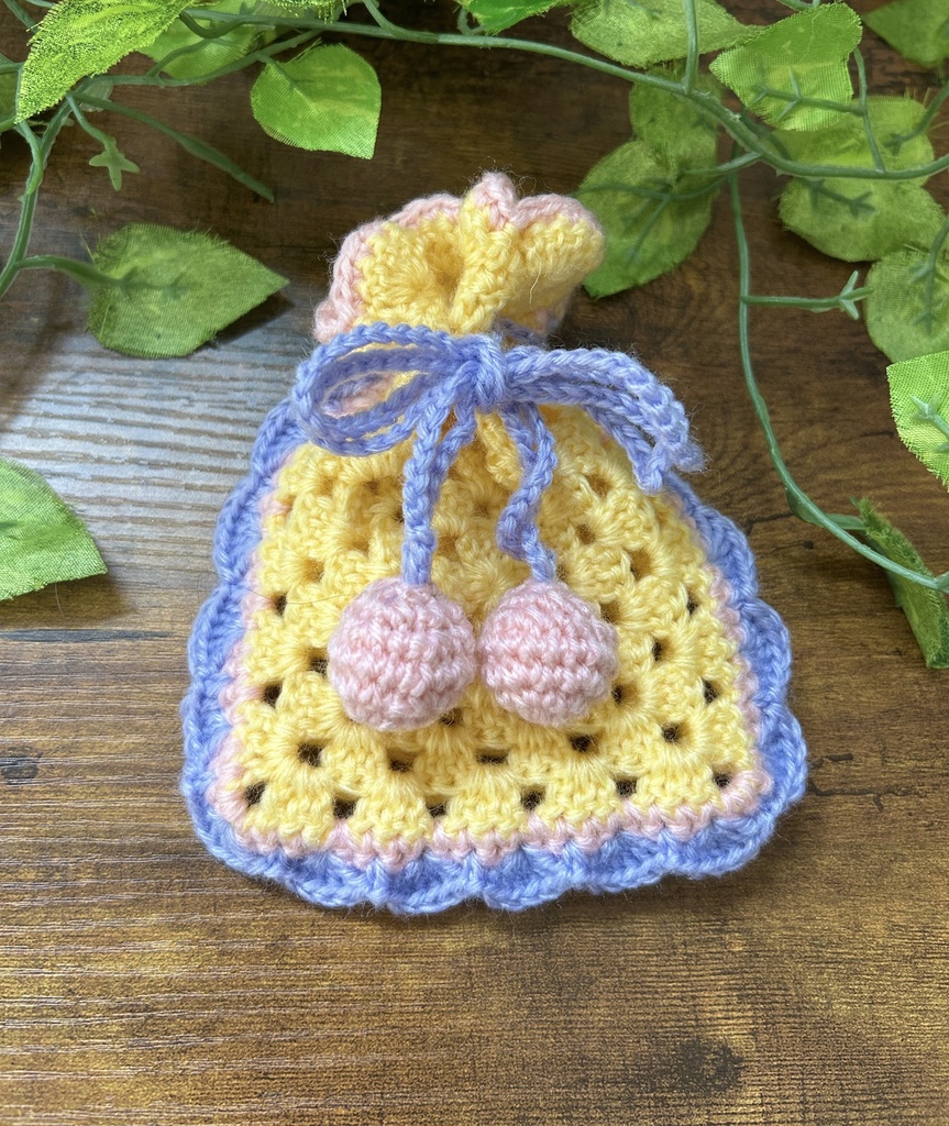 パステルフリル巾着YE