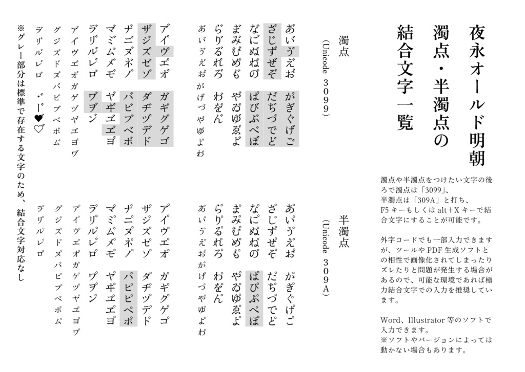 【フリーフォント】夜永オールド明朝(3.0.3アップデート)