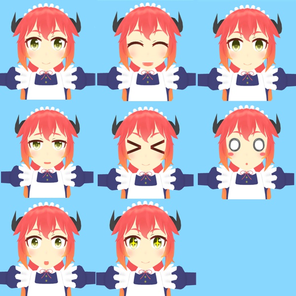 【VRChat向けアバター】Humanoid形式対応3Dモデル「リタ」