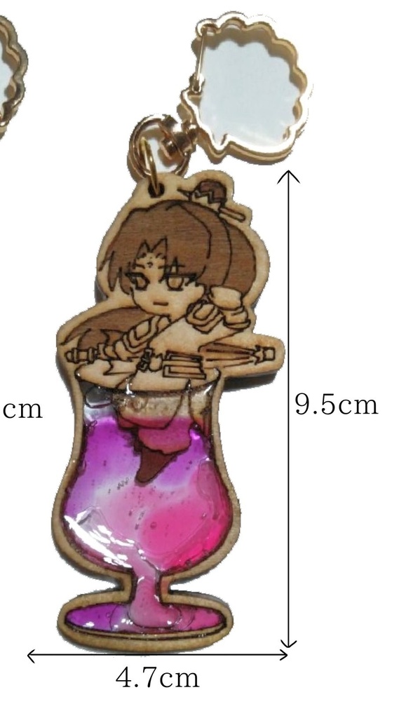 第五人格 白黒無常 木製キーホルダー(紫×桃)