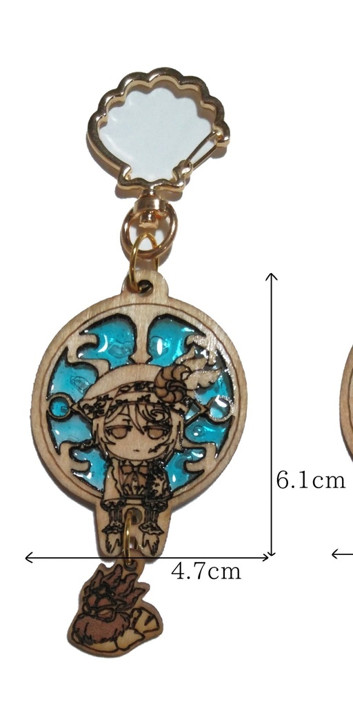 第五人格 画家 木製キーホルダー(青)