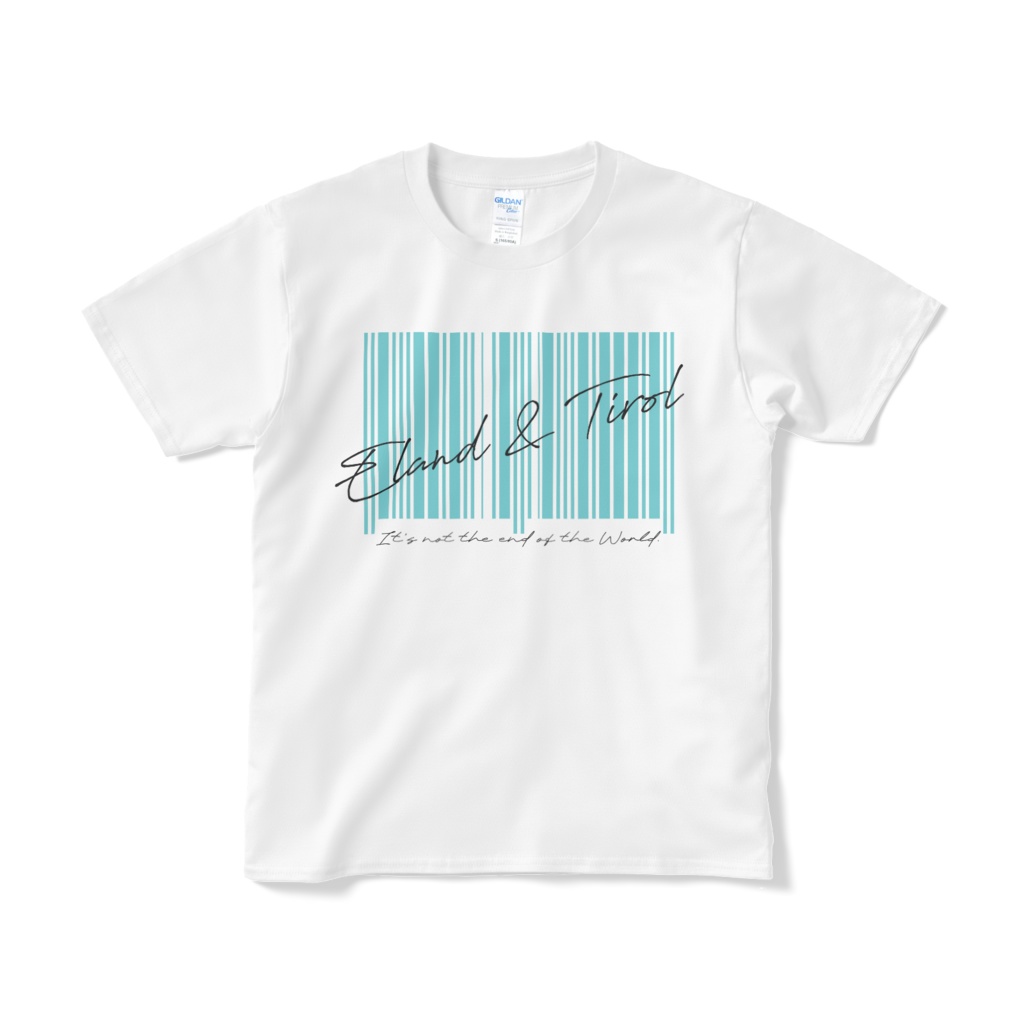 白Tシャツ(短納期)水色バーコード