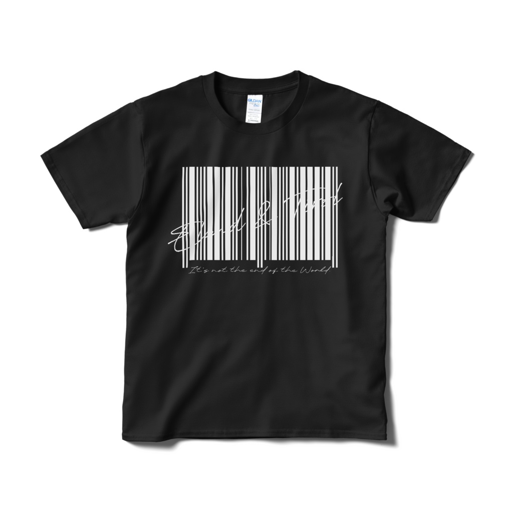 黒Tシャツ(短納期)白バーコード