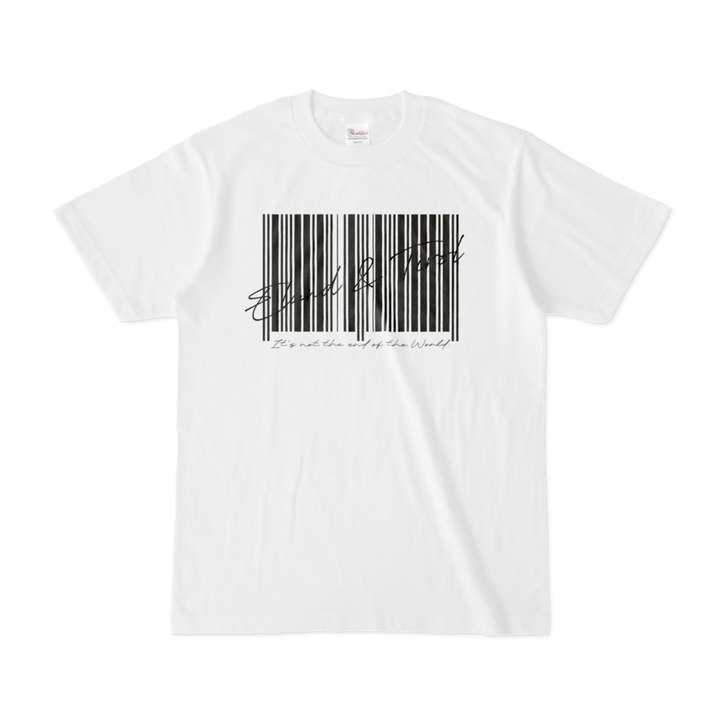 白Tシャツ：黒バーコード