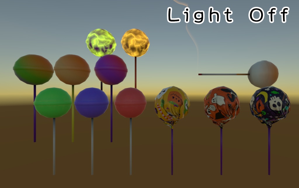 【ハロウィン向け3Dモデル】キャンディーコレクション【Candy Collection】【12種】