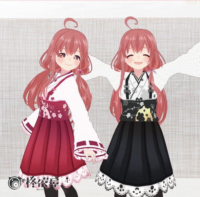 【VRoid】アニマル袴 -animal pattern hakama-