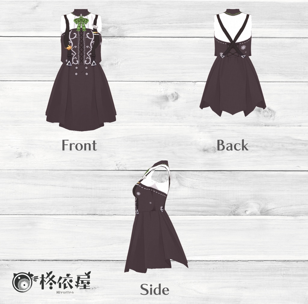 【VRoid】サロペット風Xmasコーデ -Salopettes style Xmas costume-