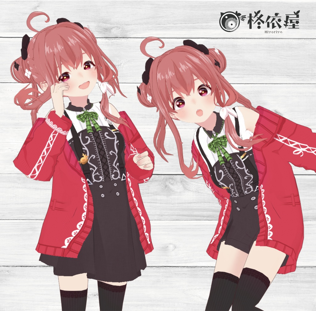 【VRoid】サロペット風Xmasコーデ -Salopettes style Xmas costume-