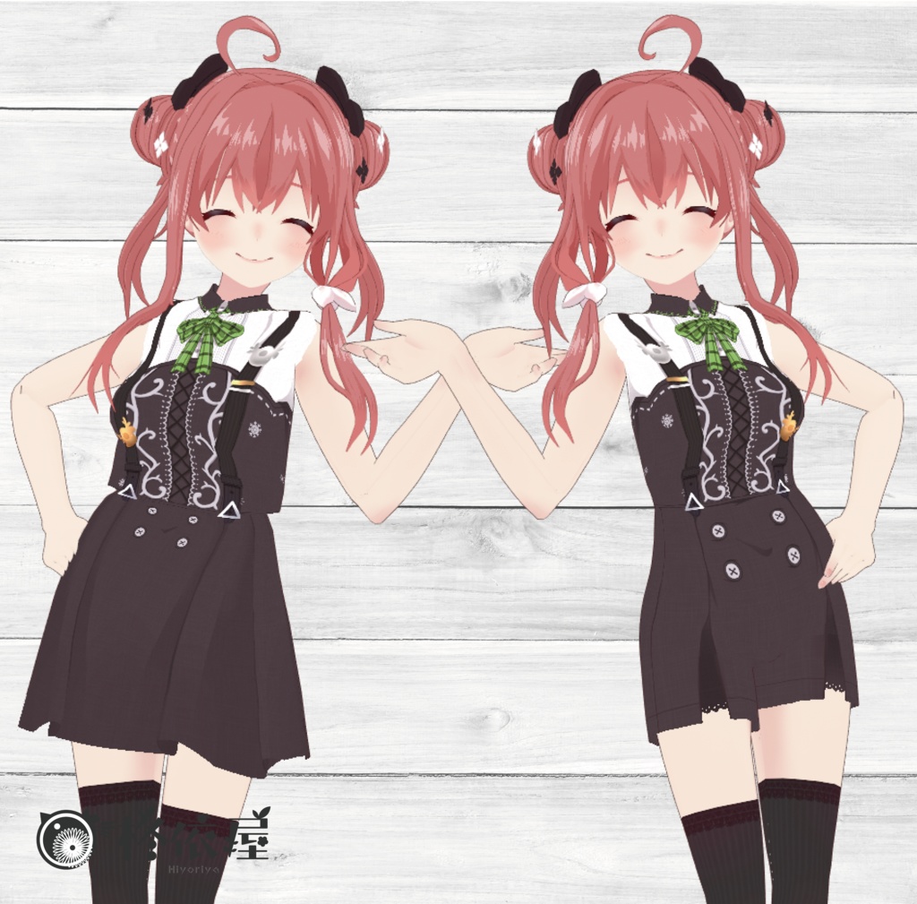 【VRoid】サロペット風Xmasコーデ -Salopettes style Xmas costume-