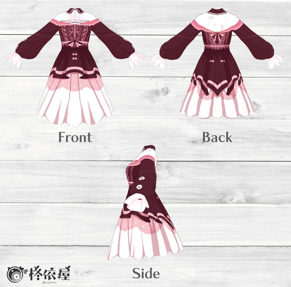 【VRoid】バレンタインワンピース2024 -Valentine Dress2024-