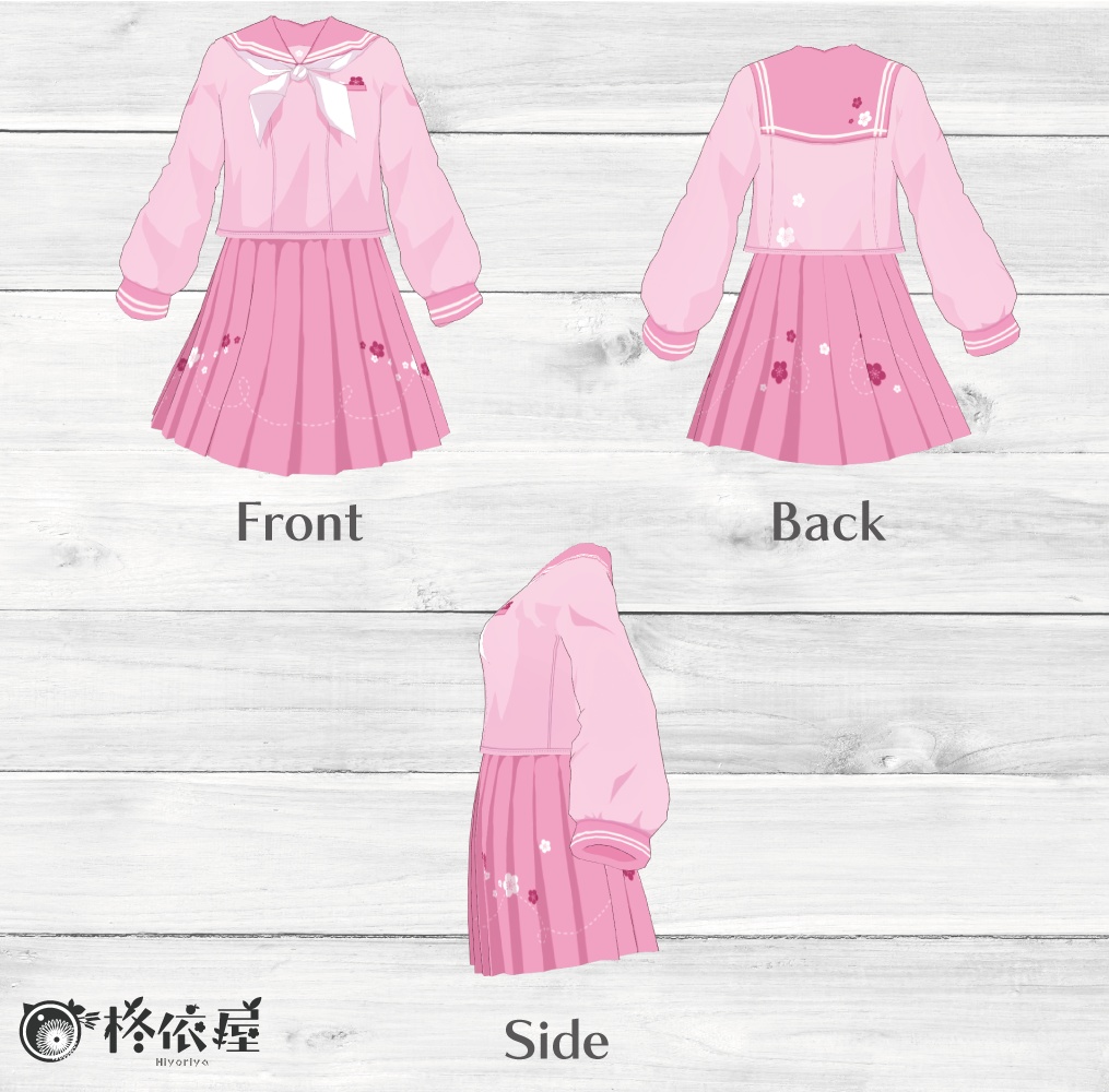 【VRoid】ひし餅色セーラー服 -Hishimoti Sailor-