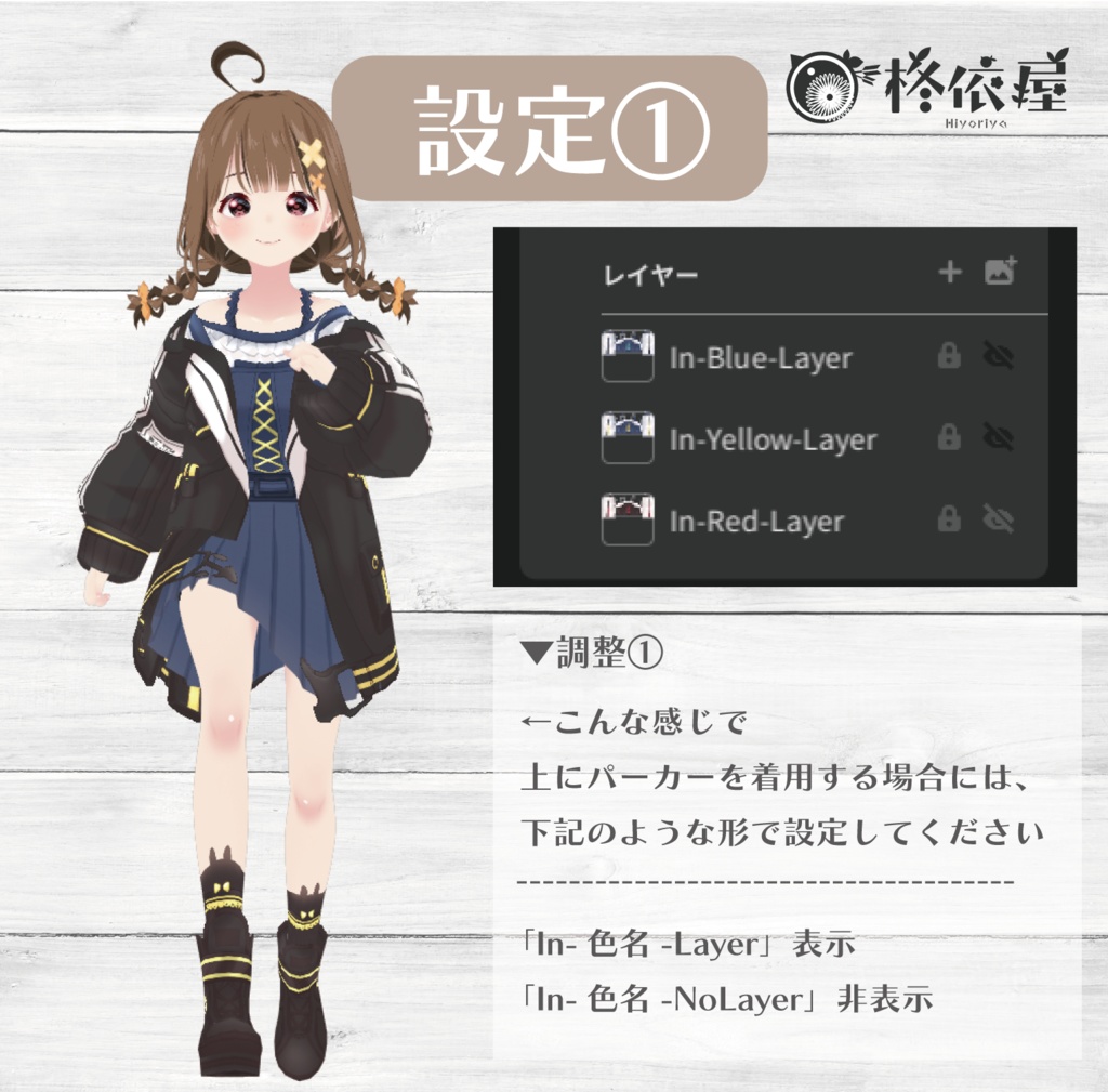 【VRoid】サイバーパンク風パーカー -CP Parker-