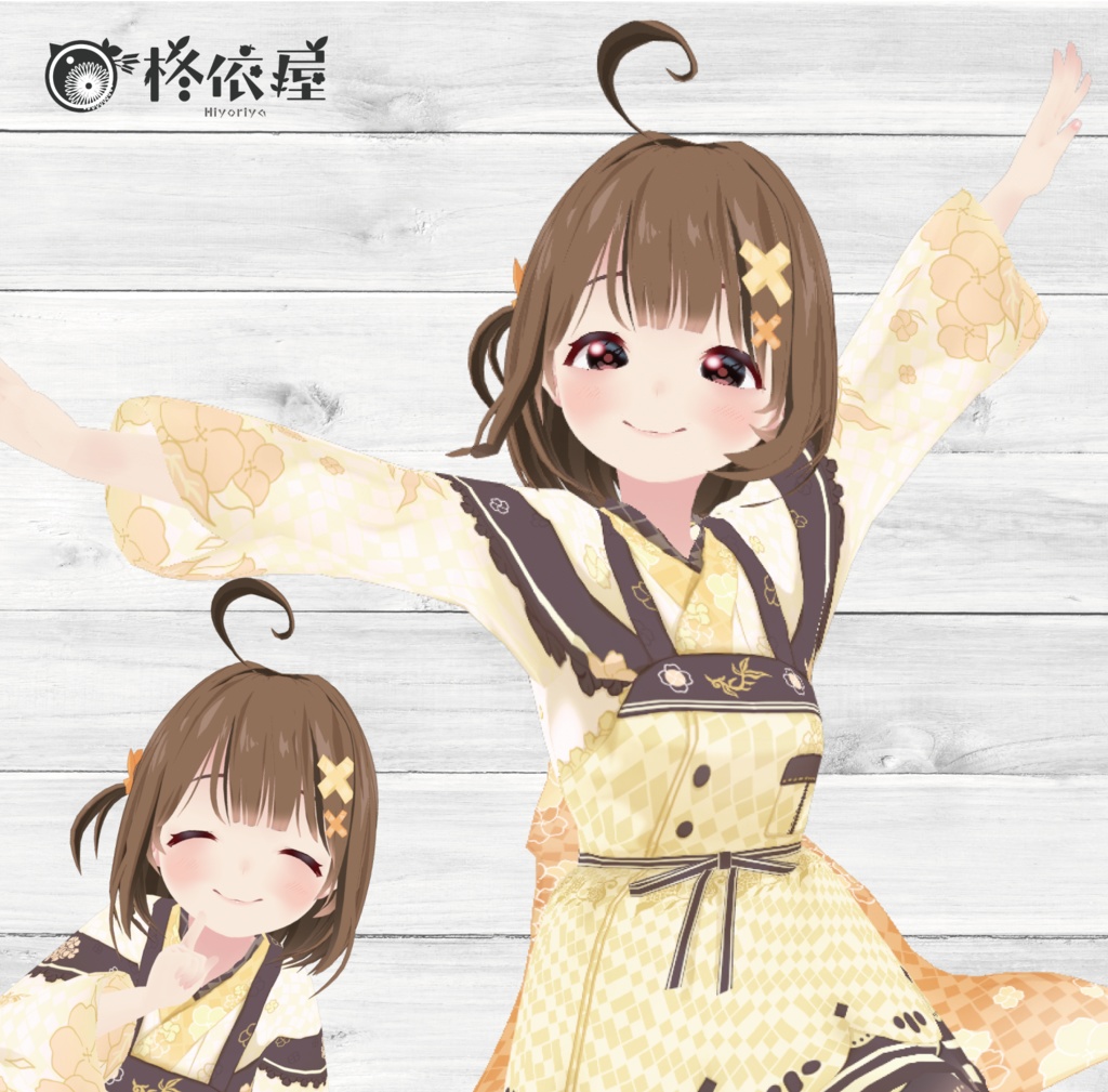 【3Dモデル】ちびっこ桜夜&梓乃 -VRMデータ無料DL|Child Sakuya & Shino