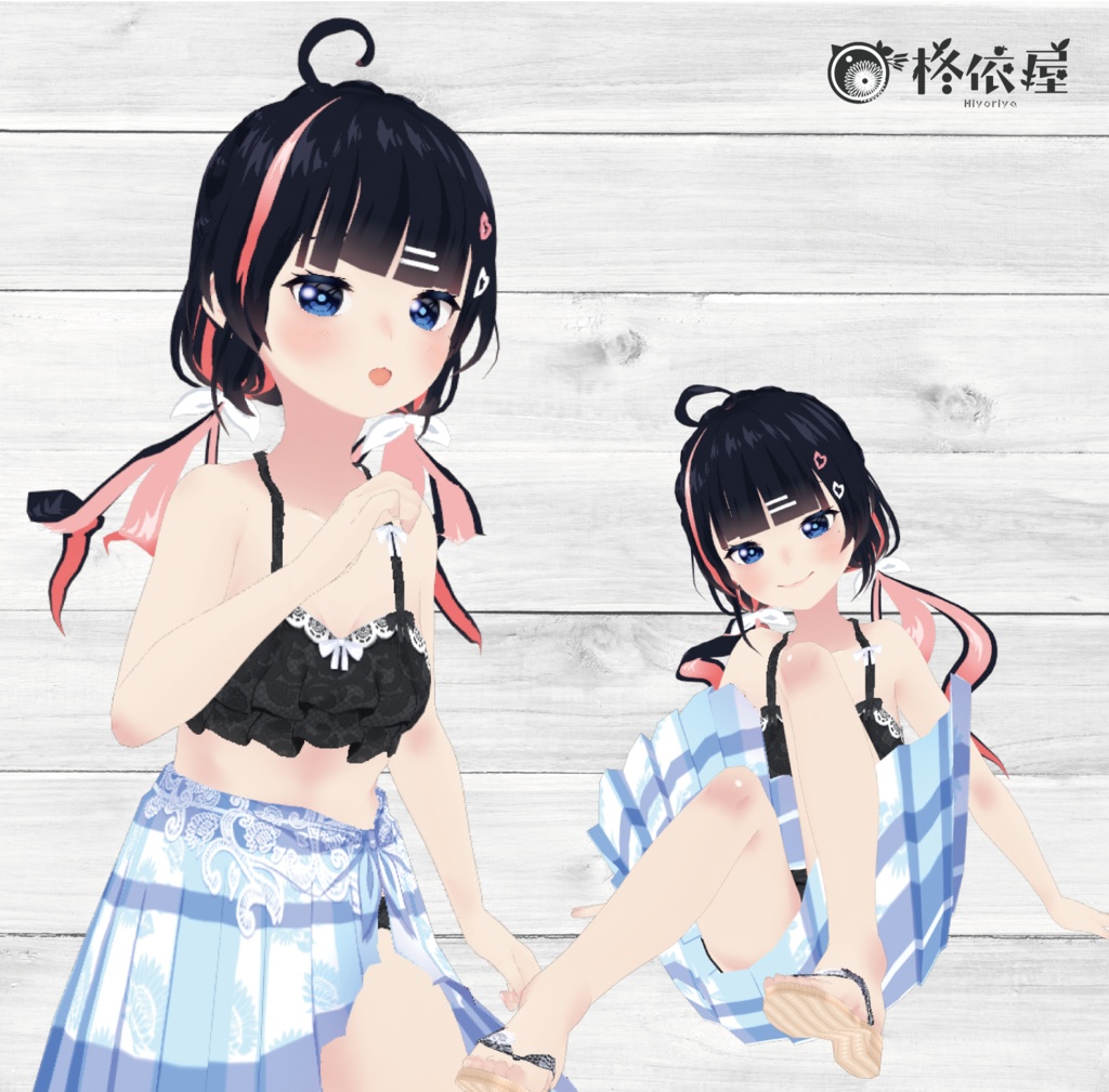 【VRoid】向日葵ビキニパレオ -Bikini pareo-