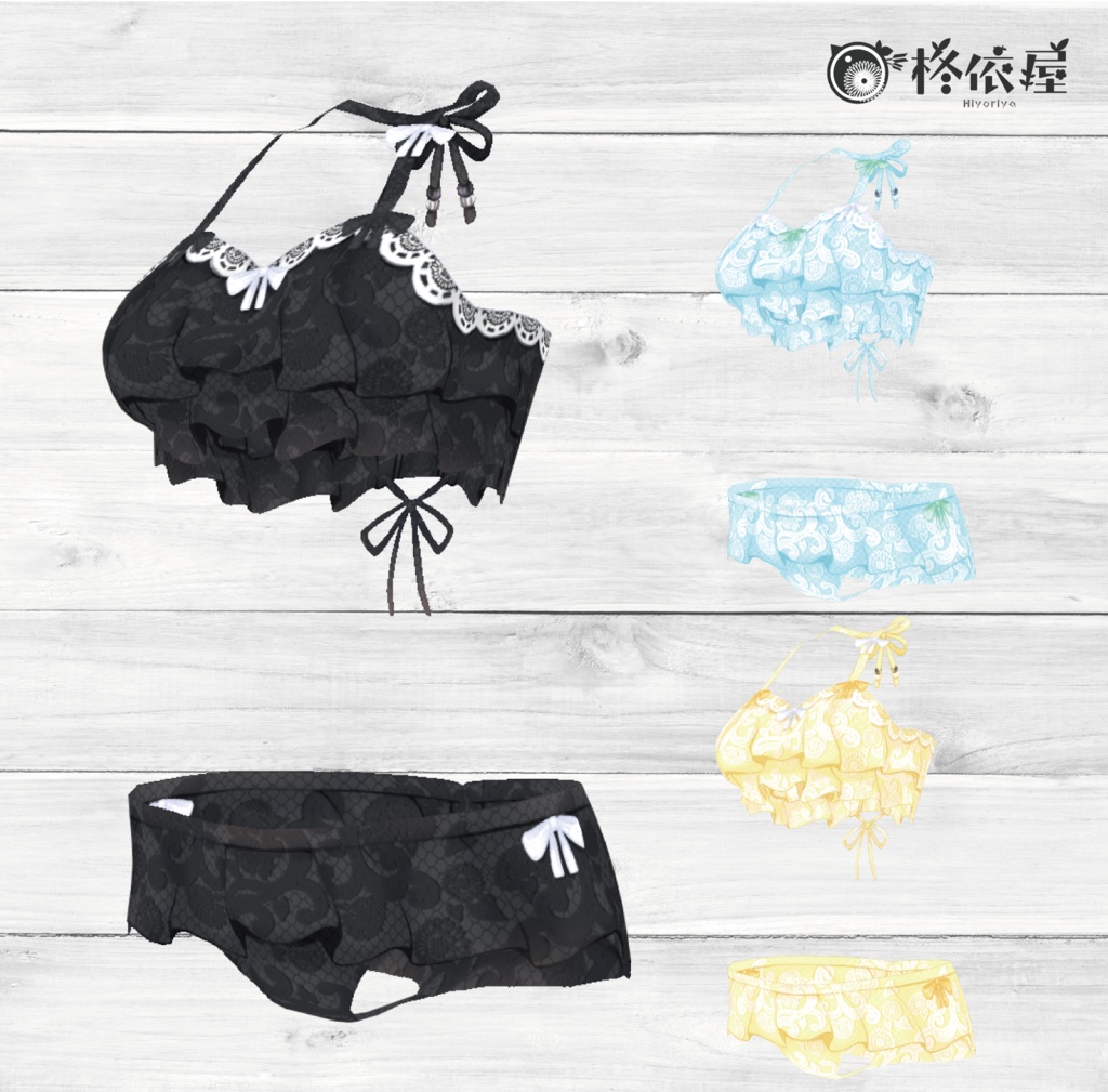 【VRoid】向日葵ビキニパレオ -Bikini pareo-