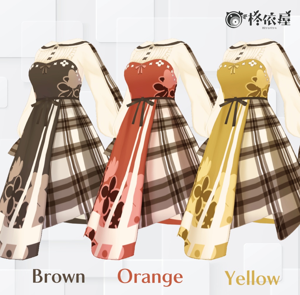 【VRoid】金木犀ワンピース|Fragrant-Olive-Dress