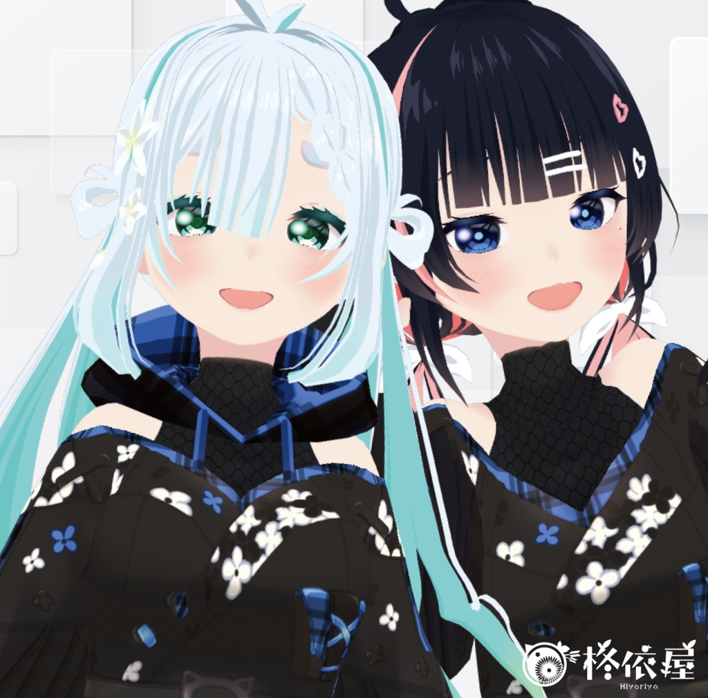 【VRoid】花ねこ着物|Flowers cat Kimono