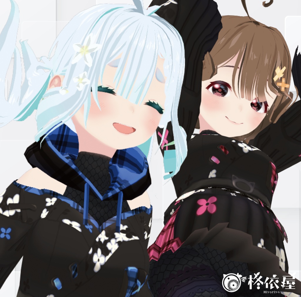 【VRoid】花ねこ着物|Flowers cat Kimono