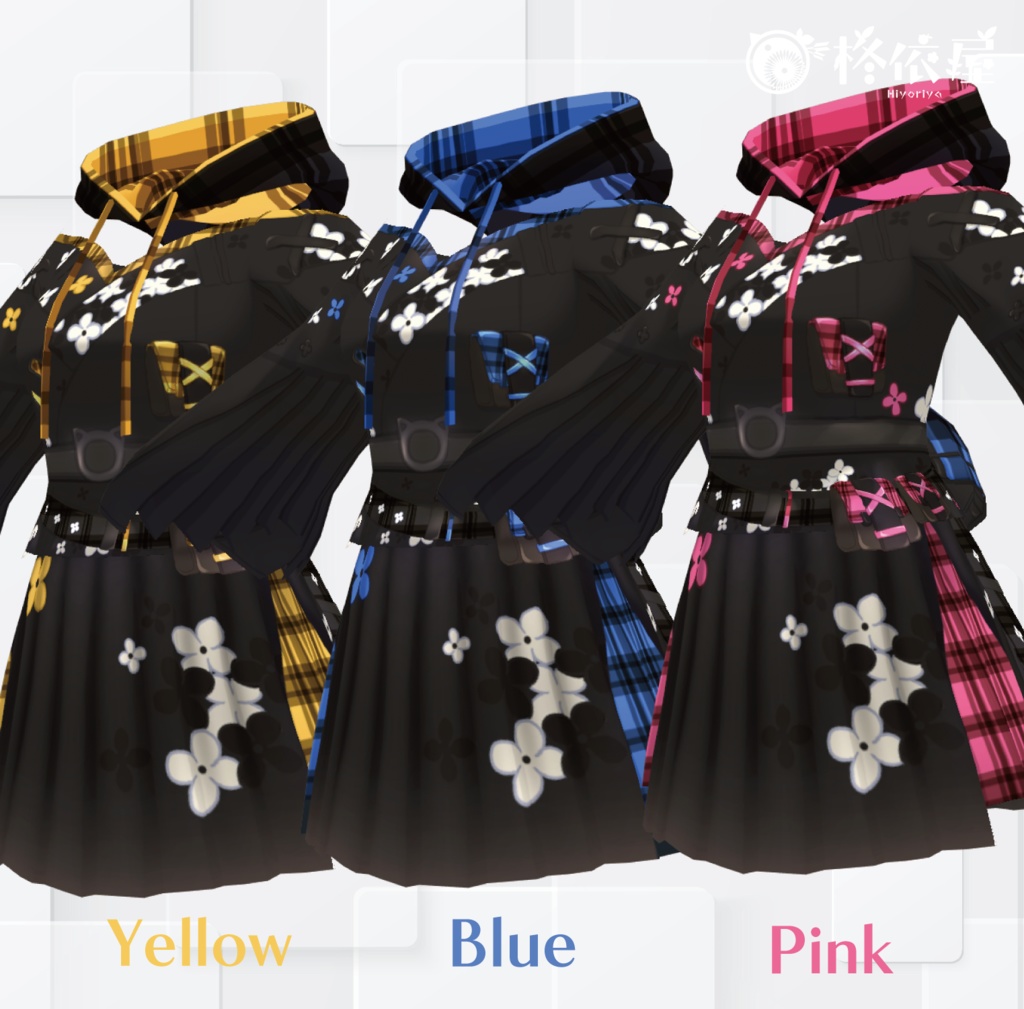 【VRoid】花ねこ着物|Flowers cat Kimono