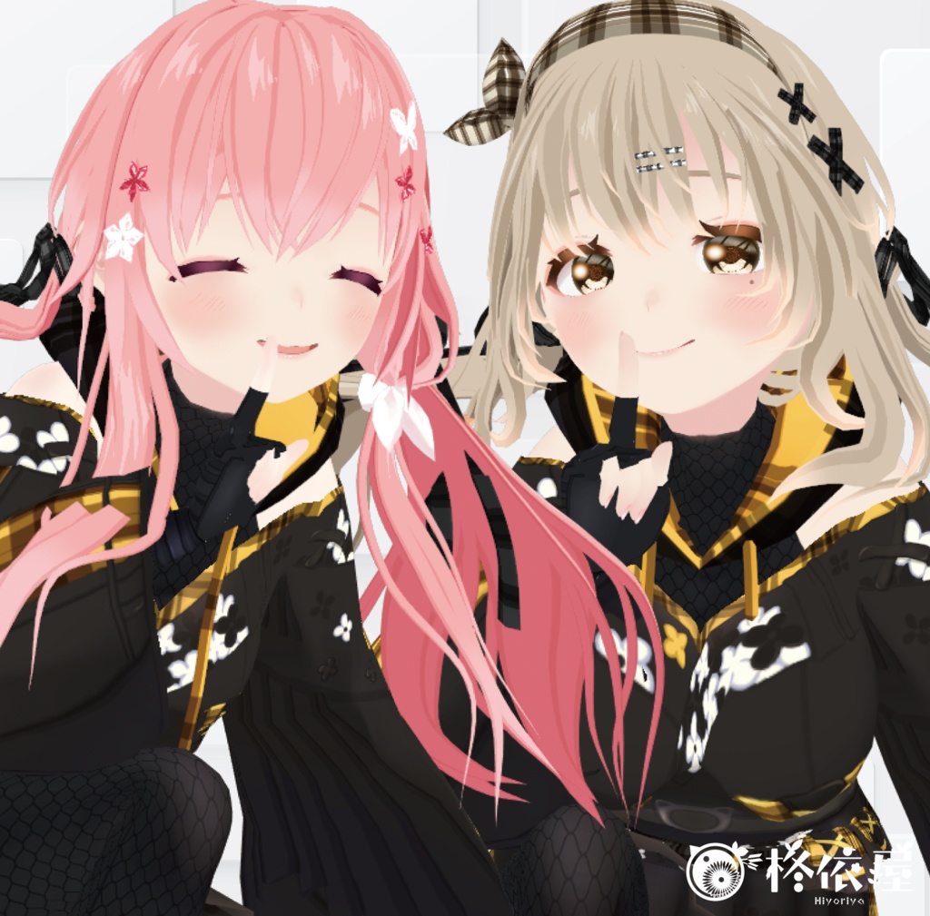 【VRoid】花ねこ着物|Flowers cat Kimono