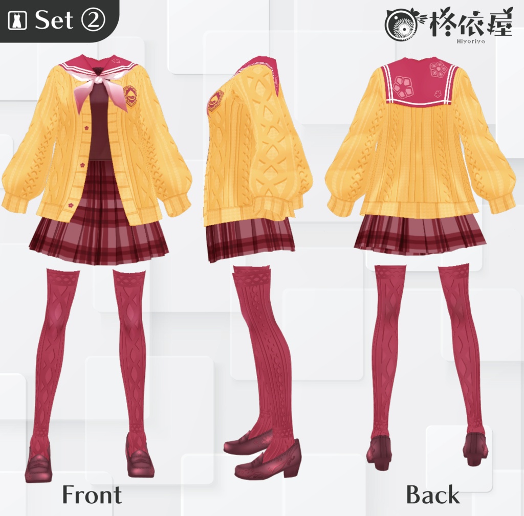 【VRoid】秋色セーラー服|Autumn Color Sailor Suit