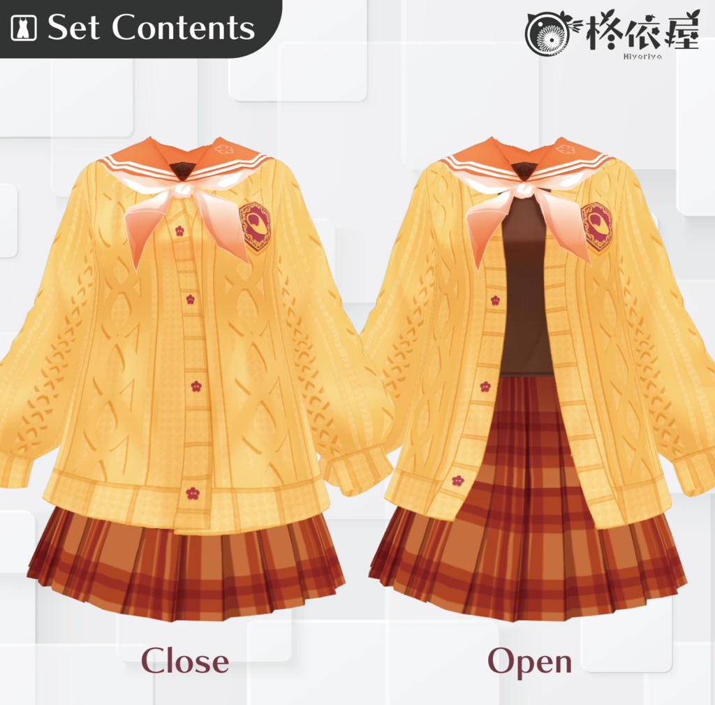 【VRoid】秋色セーラー服|Autumn Color Sailor Suit