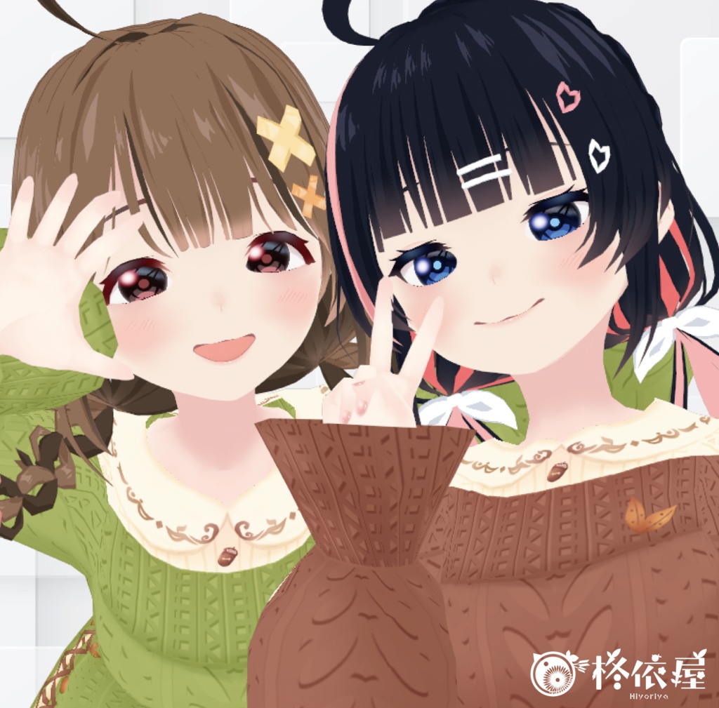 【VRoid】どんぐりニットワンピース|Acorn knit Dress